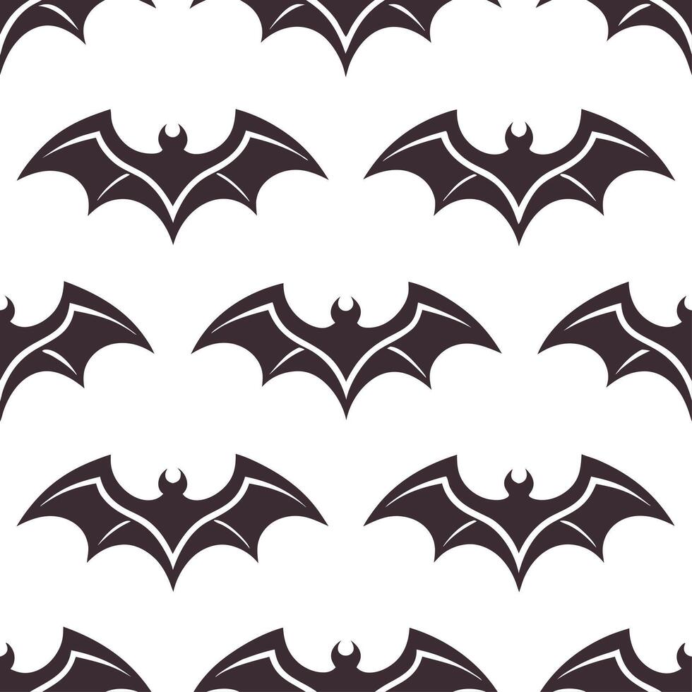 Vampire fangs and bats seamless tile pattern with gothic elements and dark hues for spooky Halloween decor vector