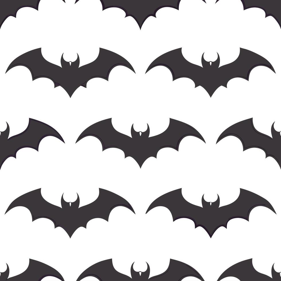 Vampires and bats seamless tile pattern with gothic elements and dark hues for spooky Halloween decor vector