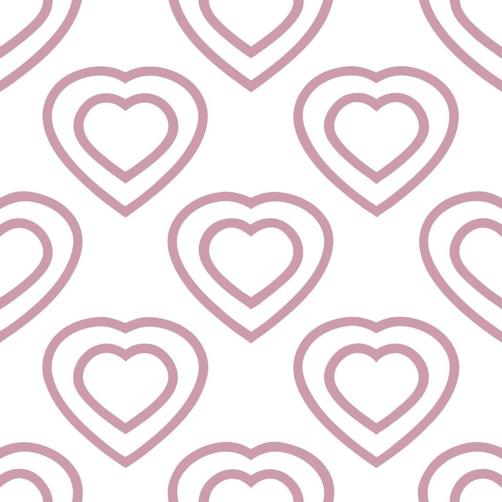 Valentine hearts and love letters seamless tile pattern with romantic scripts and pastel hues for elegant decor Set 6 vector