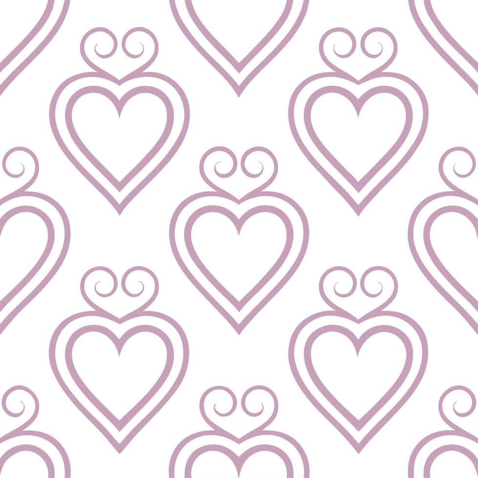 Valentine hearts and love quotes seamless tile pattern with elegant scripts and romantic hues for sentimental decor Set 2 vector
