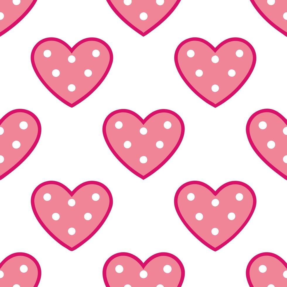 Valentine hearts and cupids seamless tile pattern with playful elements and bright pink tones for cheerful decor Set 6 vector