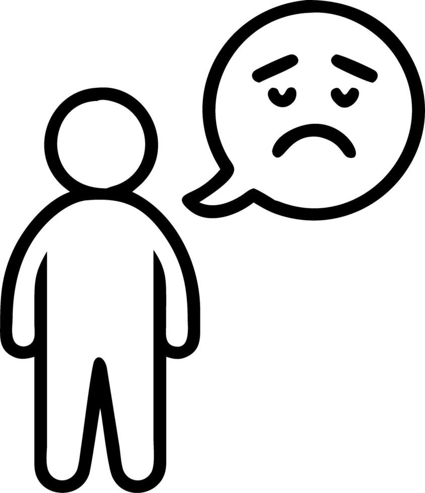 Unhappy man experiencing depression loneliness and anxiety representing mental health struggles and seeking psychological care vector