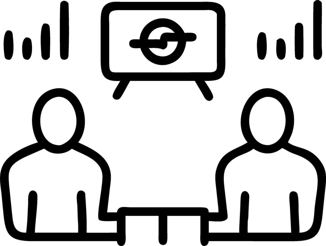 Two diverse crypto traders brokers stock exchange market investors discussing trading charts research reports growth using pc computer looking at screen analyzing invest strategy f vector