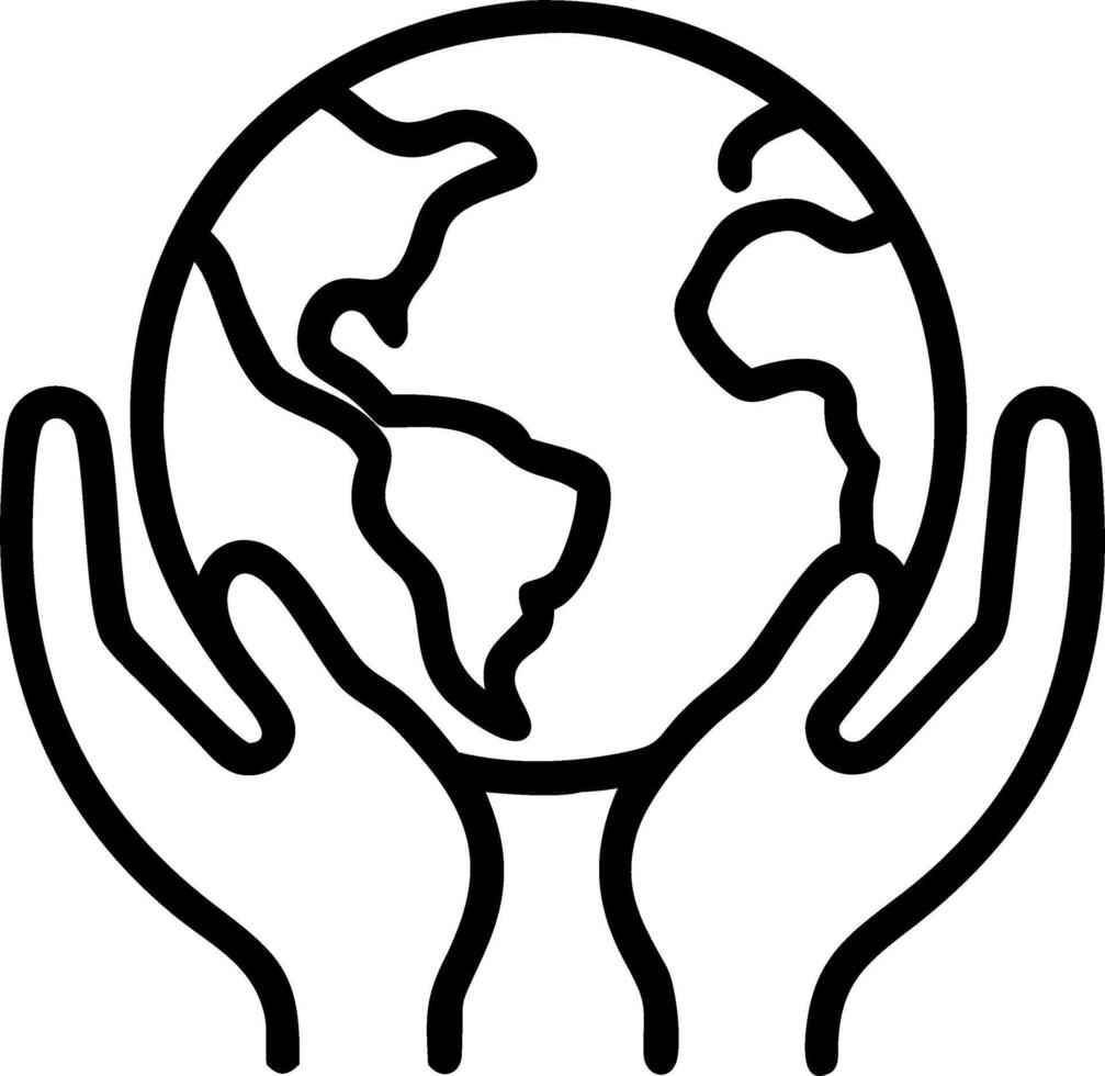 Top view image of hands embracing to handmade globe symbolizing collective protection of the planet on World Earth Day featuring green energy ESG renewable and sustainable resources Set 2 vector