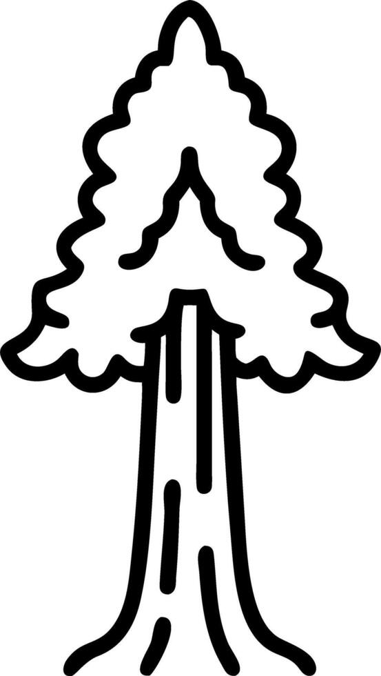 Tall majestic redwood tree towers over forest illustrating grandeur and natural wonder perfect for nature enthusiasts and landscape projects vector