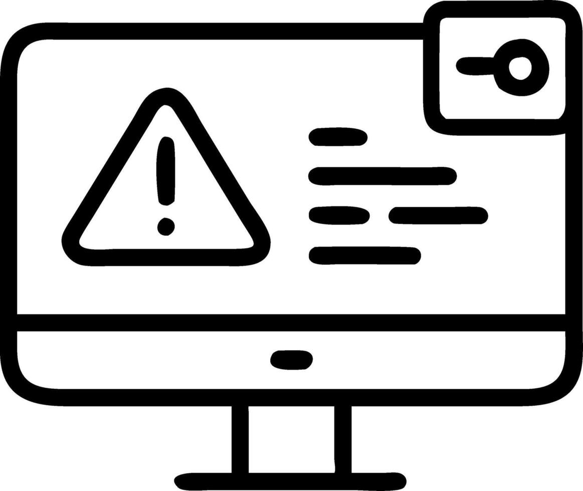 System displaying hacked alert on computer network highlighting cybersecurity vulnerability data breach illegal connection and compromised data vector