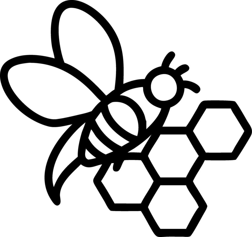 Sweet watercolor bee with honeycomb clipart isolated perfect for cheerful nature inspired wall art and decorative designs vector