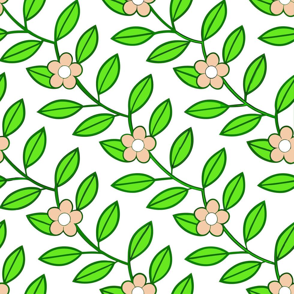 Summer leaves seamless tile pattern with palm fronds and tropical foliage for to lush outdoor feel vector