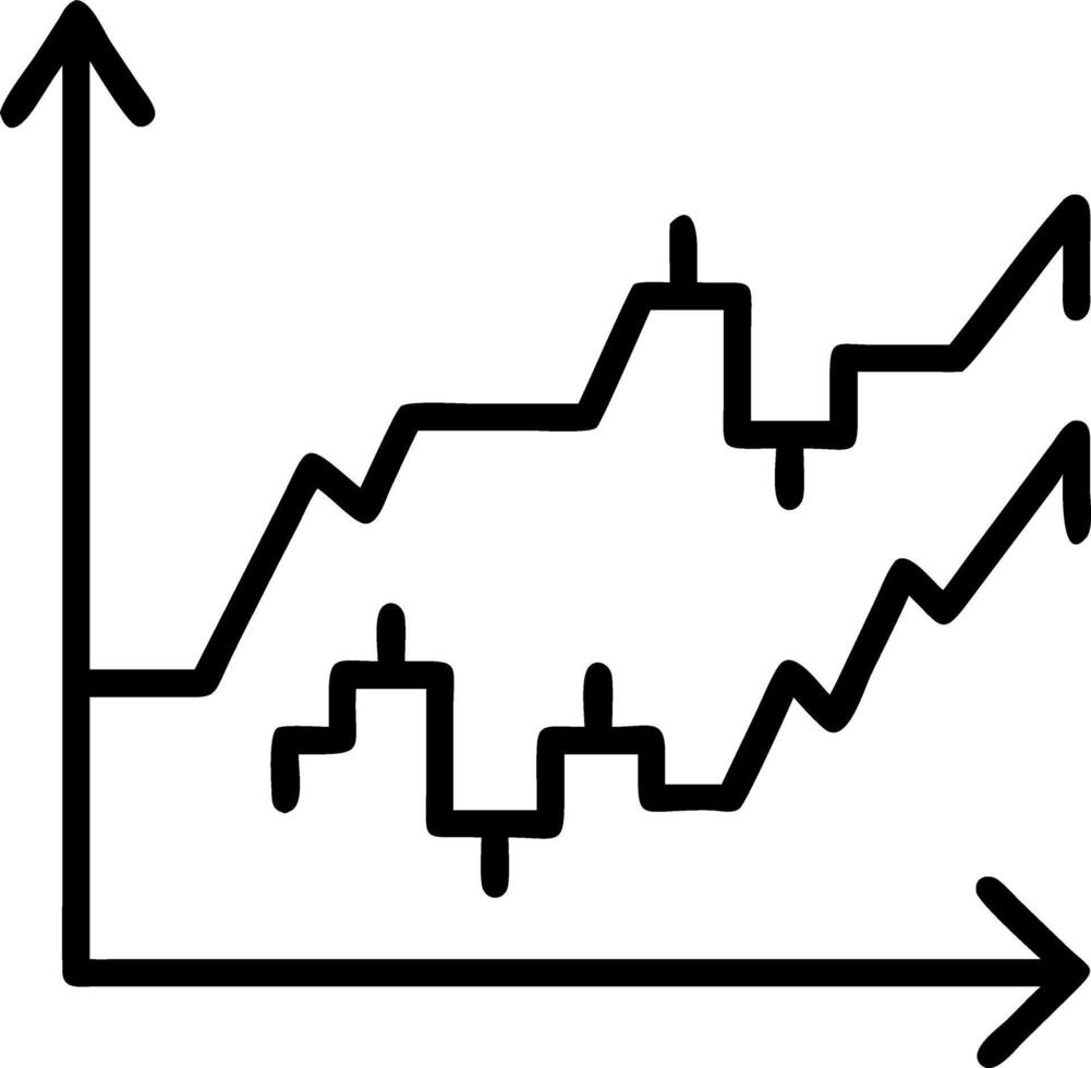Stock market forex trading graph graphic concept vector