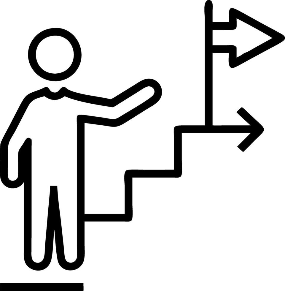 steps actions aiming business goals businessman touching goal successful business growth steps goal achievement business success targeting business concept vector