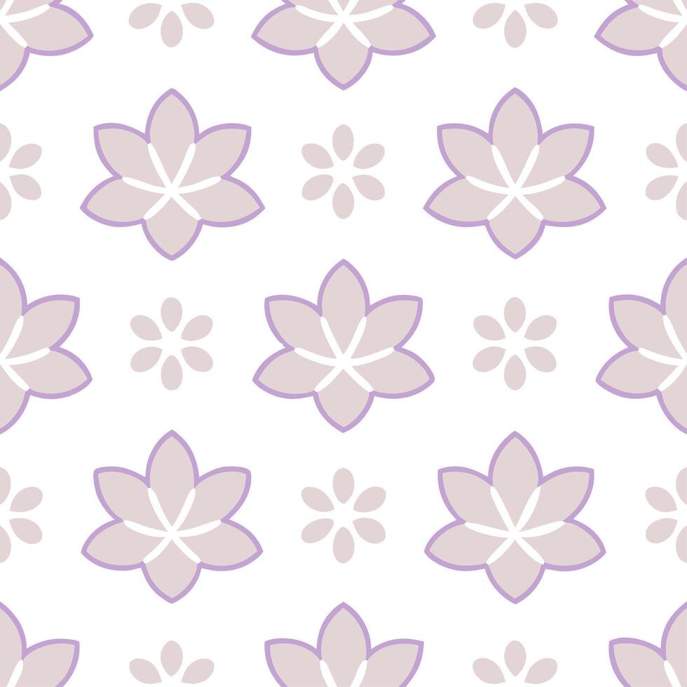 Soft pastel spring garden seamless pattern with lilacs and magnolias for peaceful home gardens vector