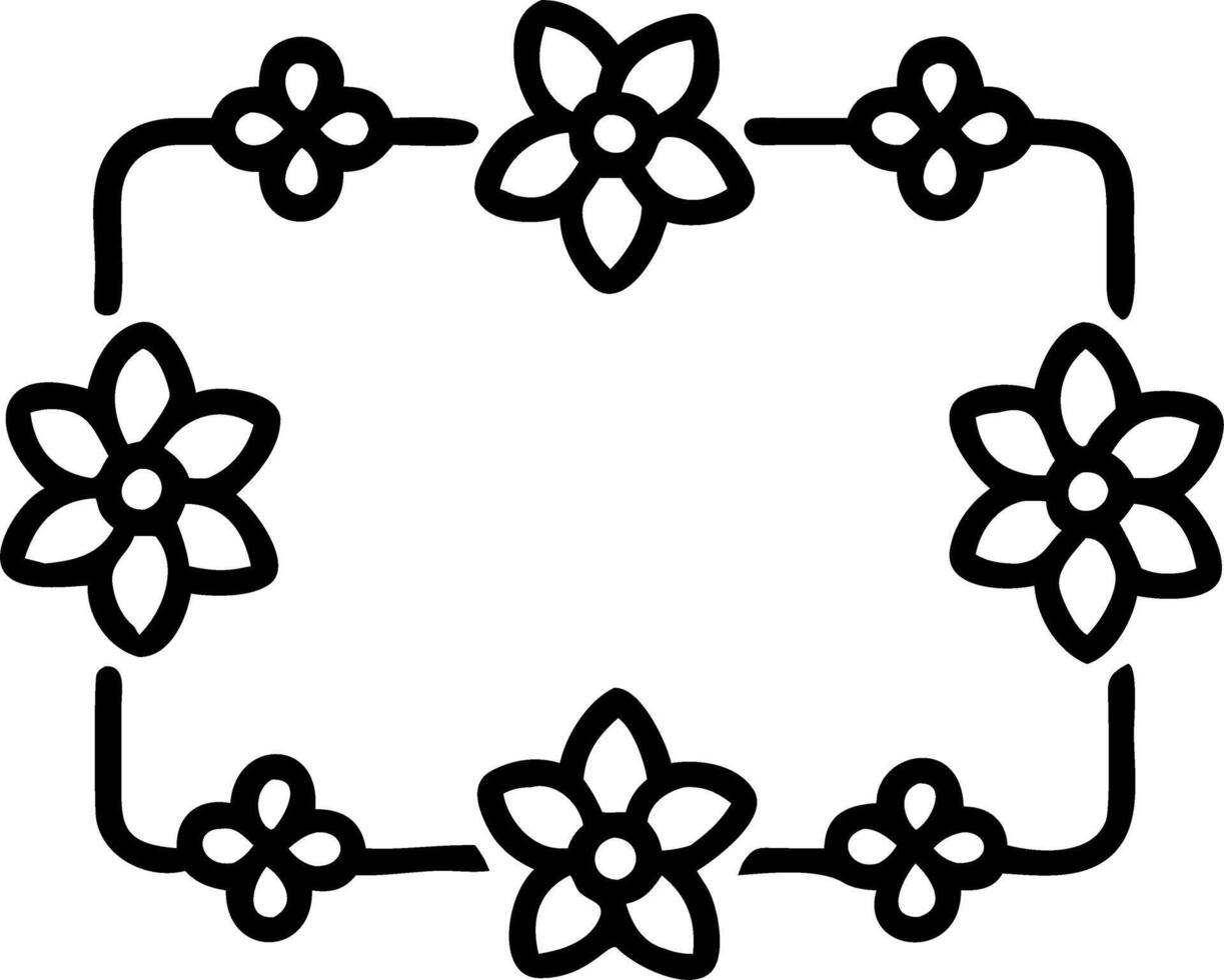 Set of six watercolor flower frames on white background representing floral beauty artistic design and decorative elements for creative projects vector