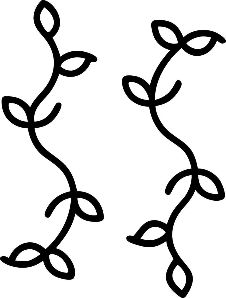 Scandinavian vine seamless tile pattern with minimalistic vines and neutral tones ideal for clean airy spaces Set 14 vector