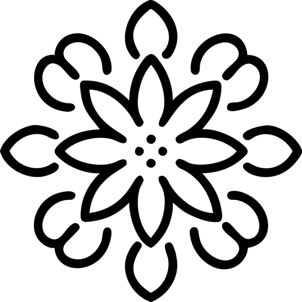 Scandinavian floral mandala seamless tile pattern with minimalistic flowers and neutral tones ideal for clean airy spaces Edition vector