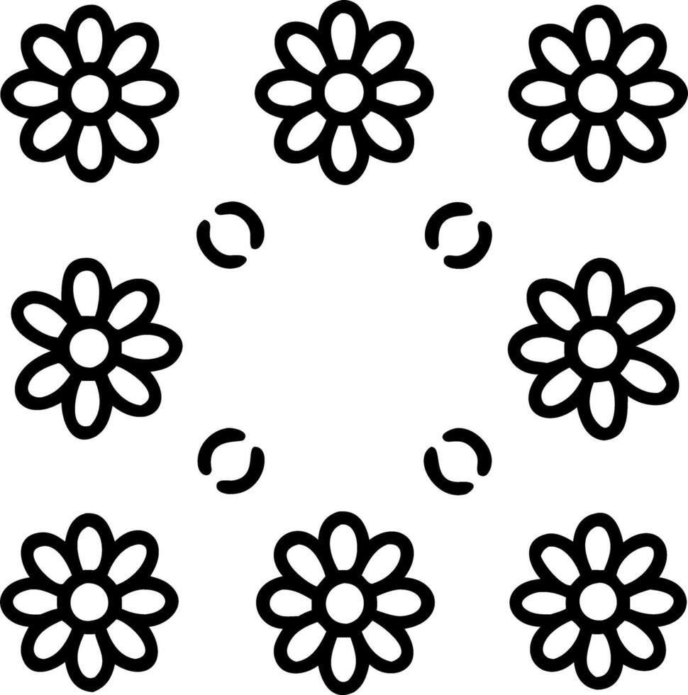 Scandinavian daisy seamless tile pattern with minimalistic daisies and neutral tones ideal for clean airy spaces Set 8 vector
