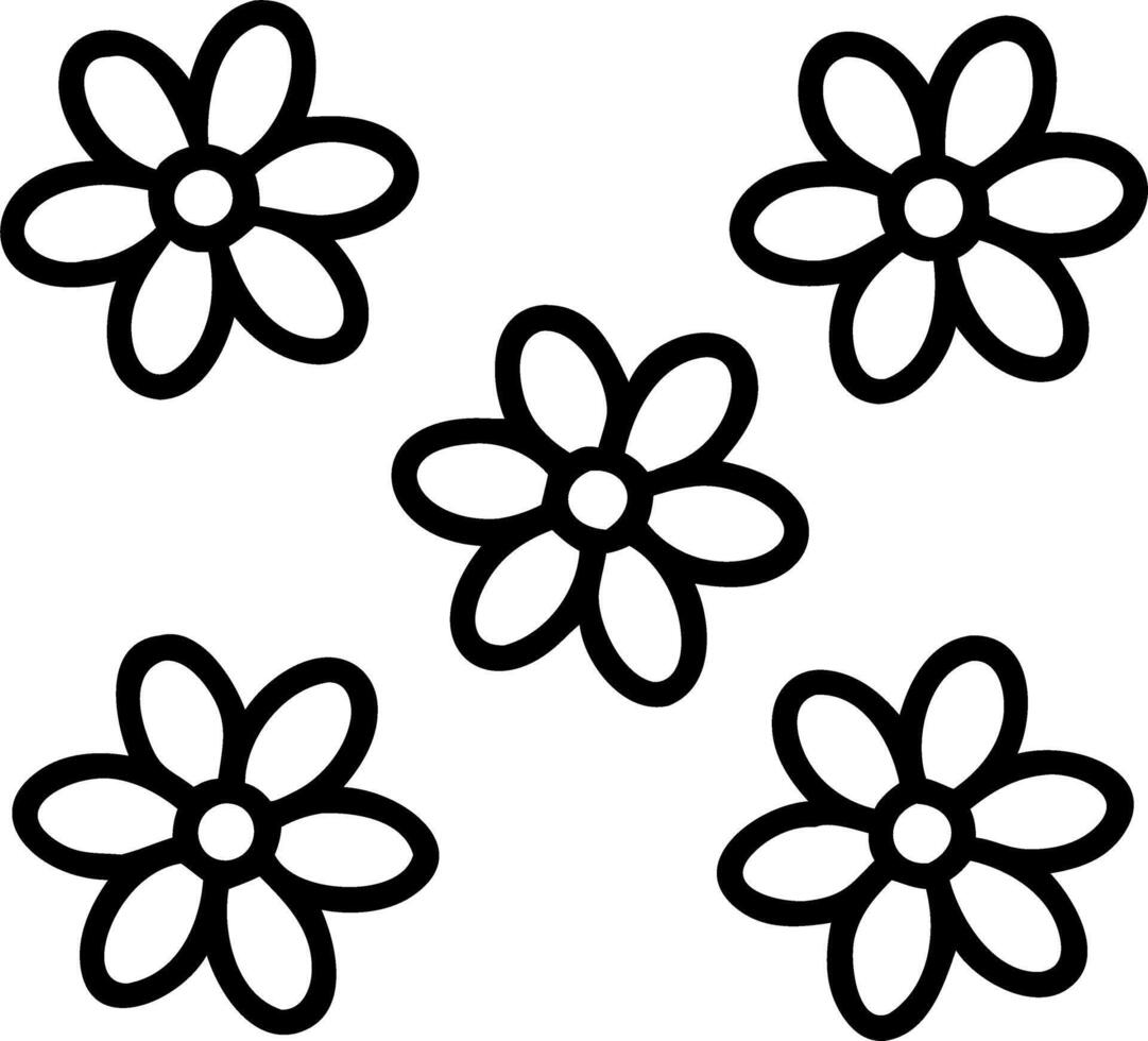 Scandinavian daisy seamless tile pattern with minimalistic daisies and neutral tones ideal for clean airy spaces Set 3 vector