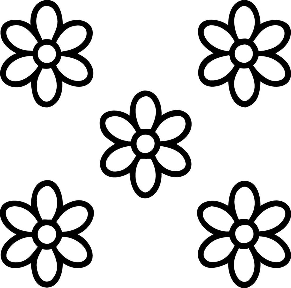Scandinavian daisy seamless tile pattern with minimalistic daisies and neutral tones ideal for clean airy spaces Set 6 vector