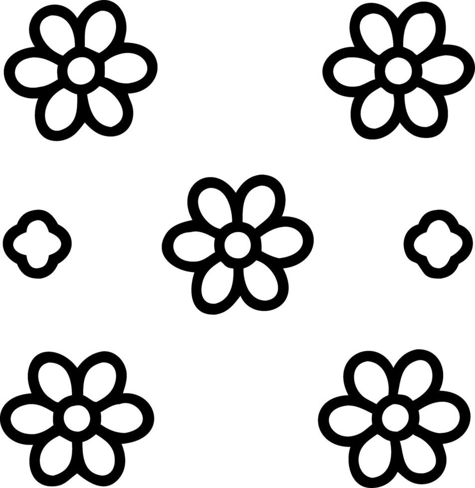 Scandinavian daisy seamless tile pattern with minimalistic daisies and neutral tones ideal for clean airy spaces Set 4 vector