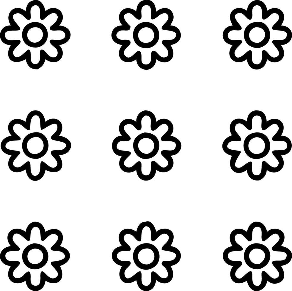 Scandinavian daisy seamless tile pattern with minimalistic daisies and neutral tones ideal for clean airy spaces Edition vector