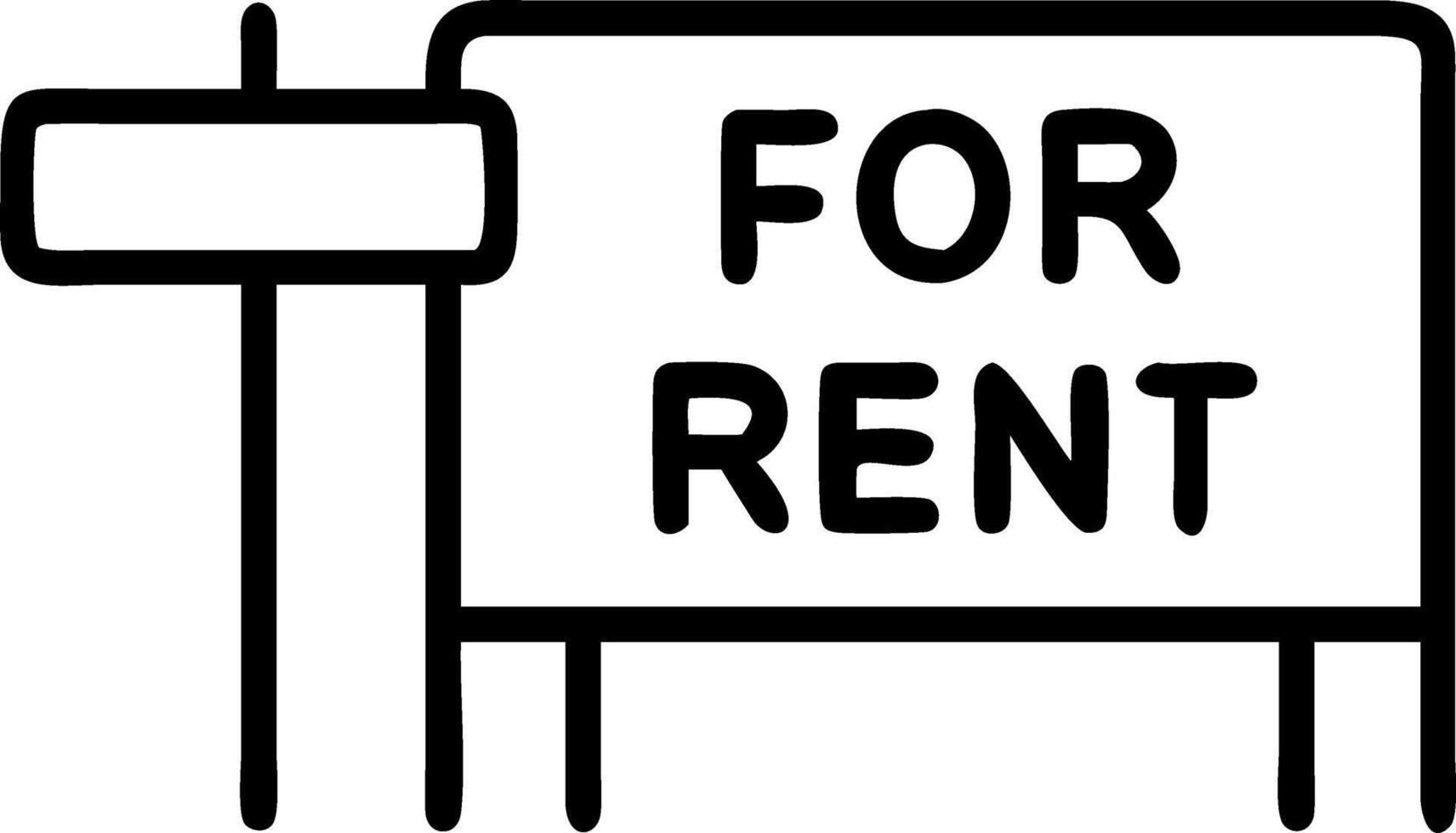Quiet North American small town main street with For Rent and Closed signs on shop windows empty atmosphere vector