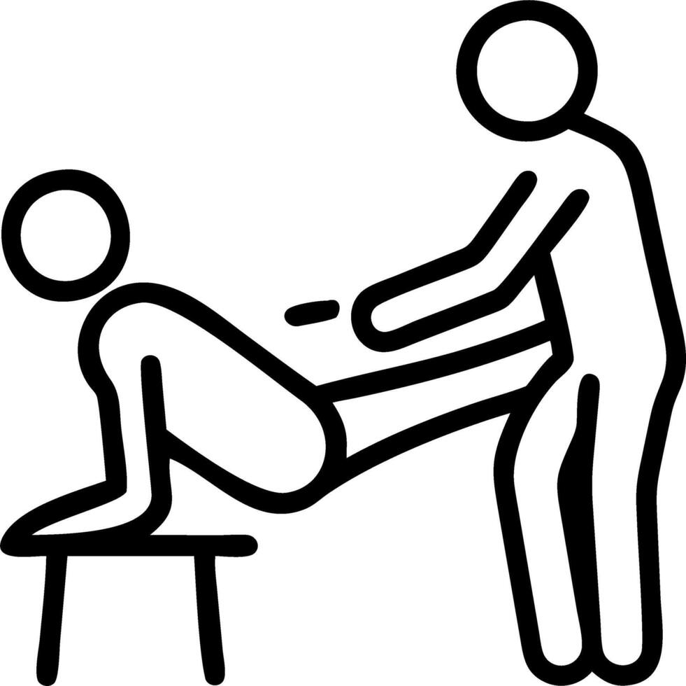 Professional orthopedist examining little patient leg clinic Patient physiotherapy physical exercises therapist Set 2 vector