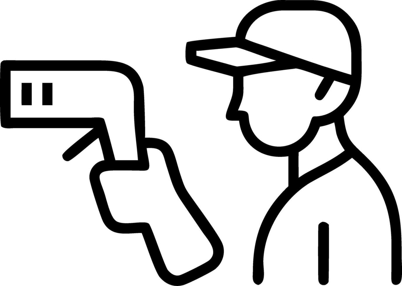 Portrait of African American warehouse worker using barcode scanner to analyze newly arrived goods representing international export business and industrial occupation Set 2 vector