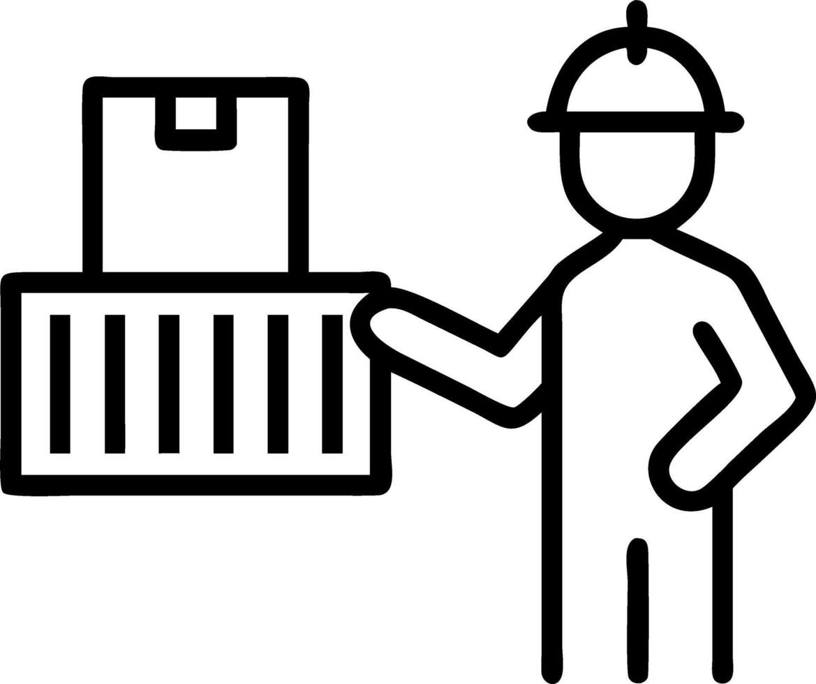 port employee checks containers in the container terminal concept of logistic transporation international import and export vector