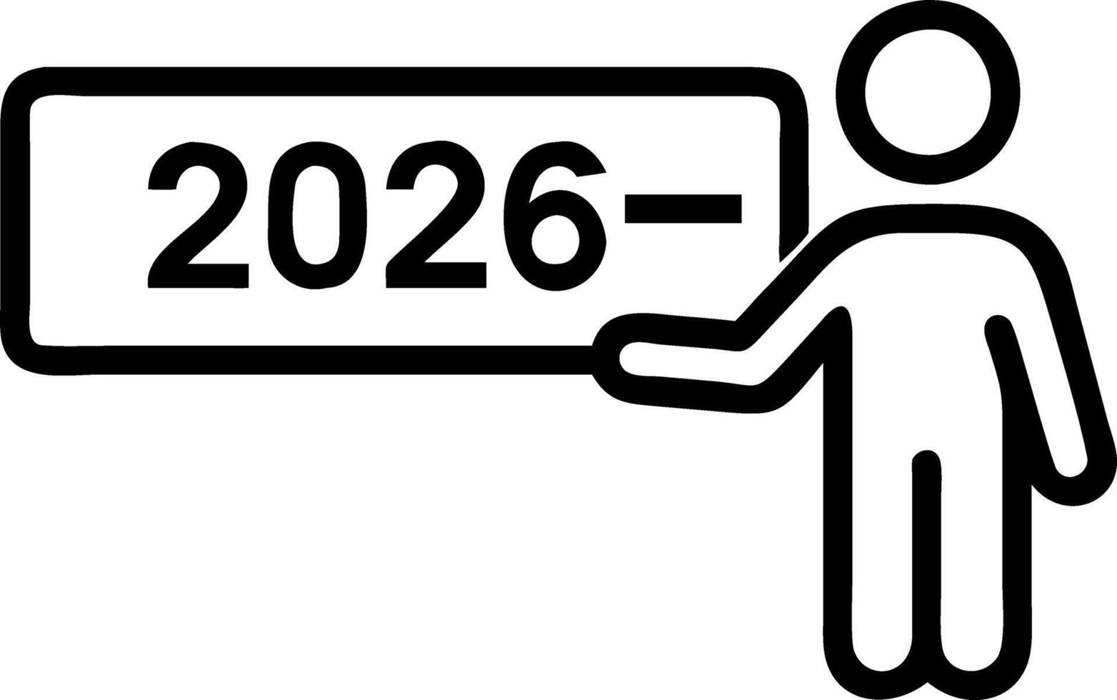 new years start up start new business new life planning opportunity challenge business strategy new year 2026 businessman touching status bar change 2026 to 2026 vector