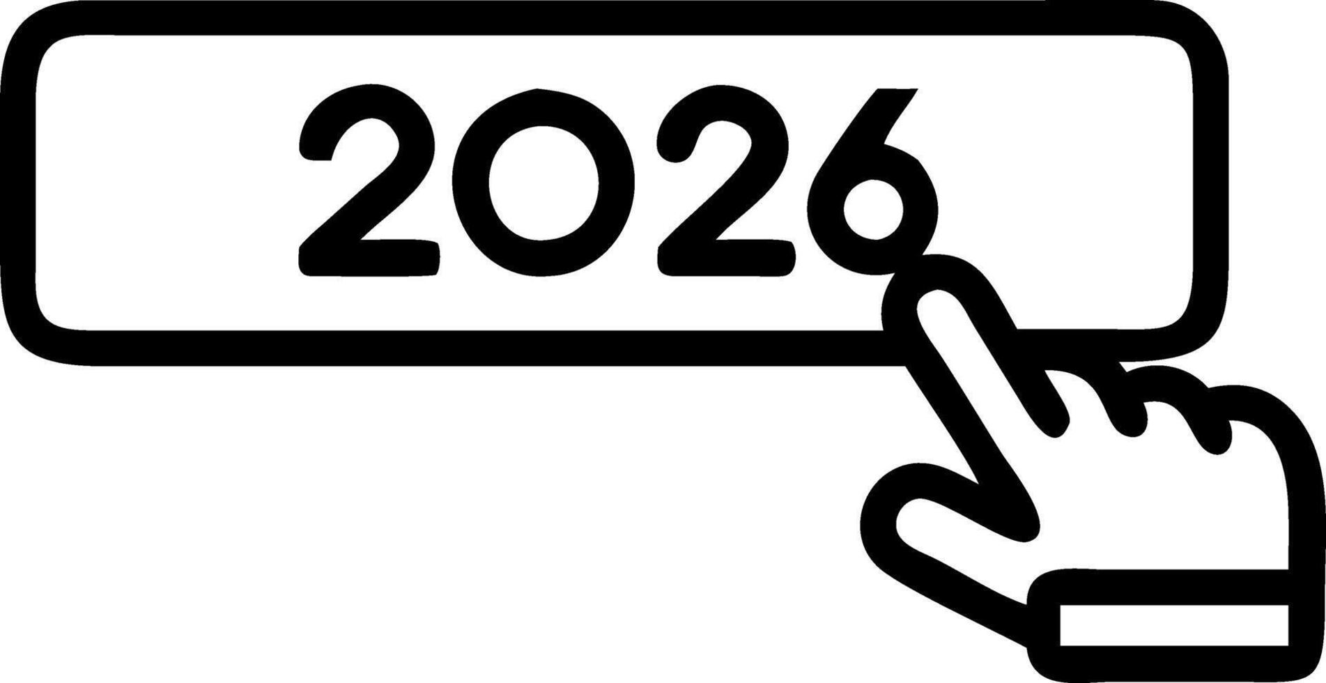new years start up start new business new life planning opportunity challenge business strategy new year 2026 businessman touching status bar change 2026 to 2026 Set 6 vector
