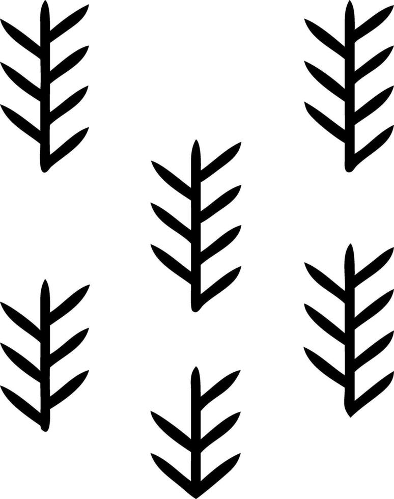 Modern fern seamless tile pattern with geometric fern designs on to white background perfect for contemporary interiors vector