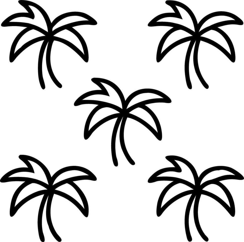 Minimalist palm leaf seamless tile pattern with simple green silhouettes and soft grey accents ideal for modern kitchens Set 6 vector