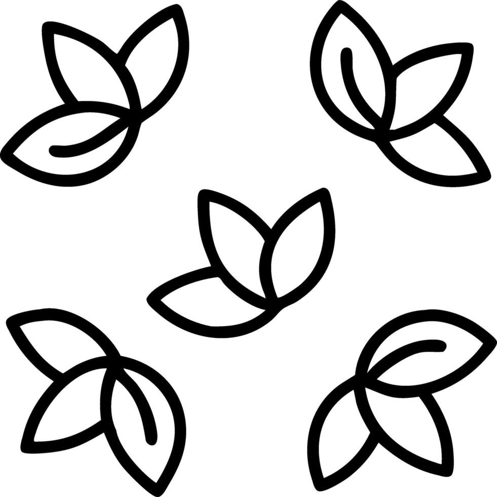 Minimalist herb seamless tile pattern with simple mint leaves and soft grey accents ideal for modern bathrooms Set 4 vector
