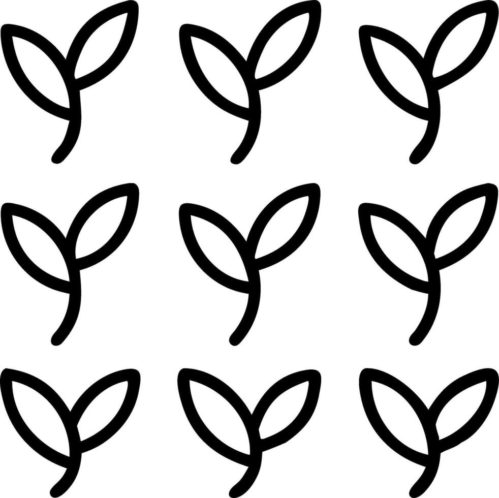 Minimalist eucalyptus seamless tile pattern with simple green stems and soft white accents ideal for modern kitchens Set 3 vector