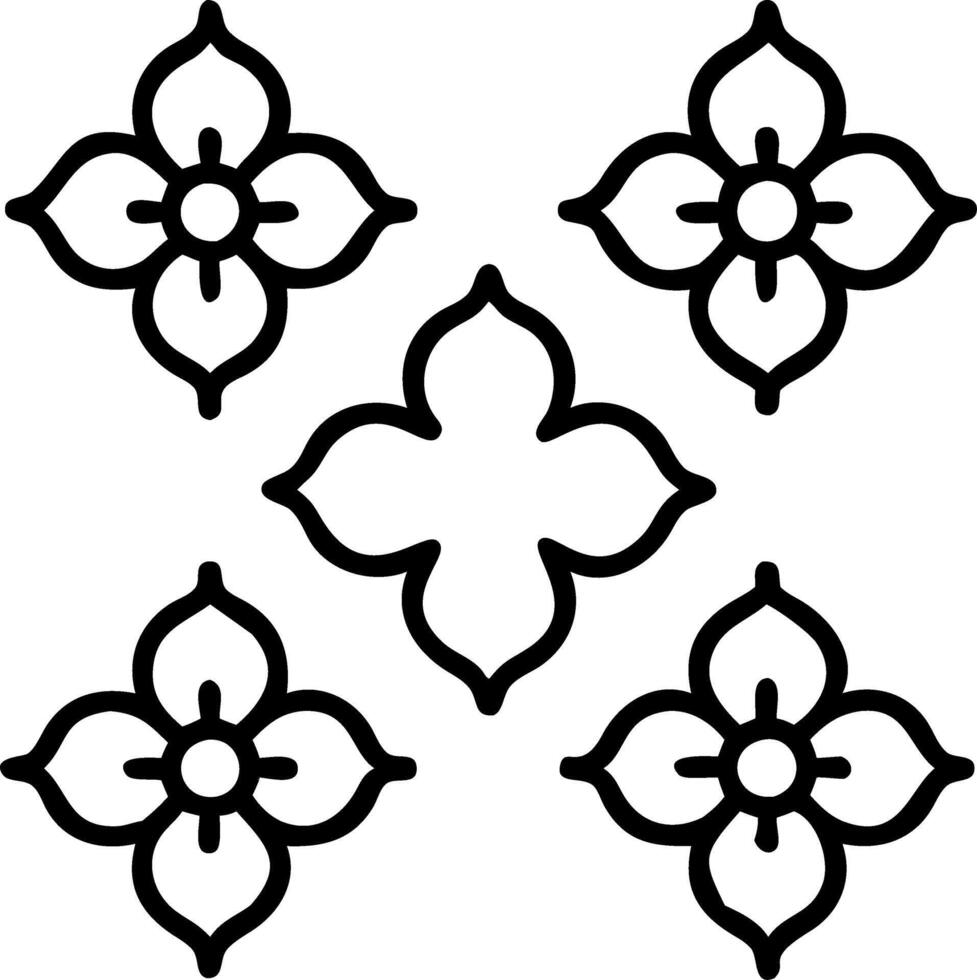 Luxurious blossom seamless tile pattern with opulent flower designs and metallic accents for high end spaces Set 2 vector