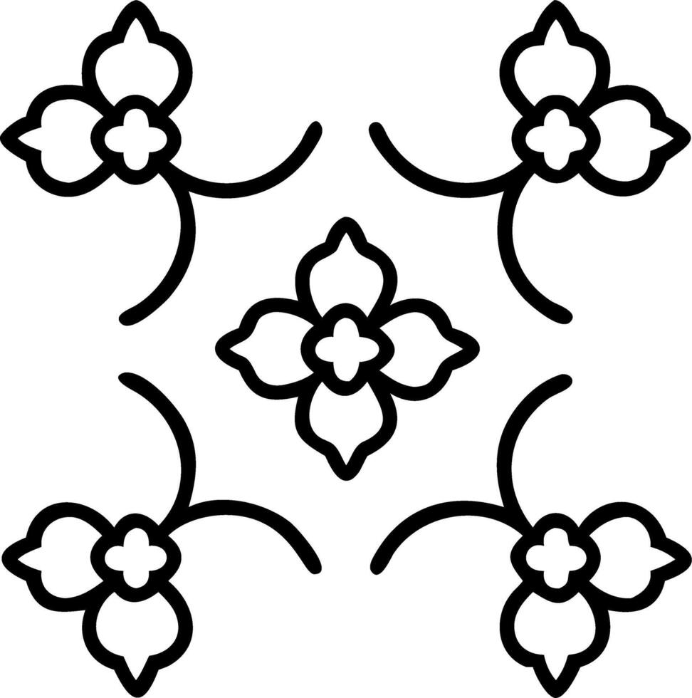 Luxurious blossom seamless tile pattern with opulent flower designs and metallic accents for high end spaces Set 6 vector