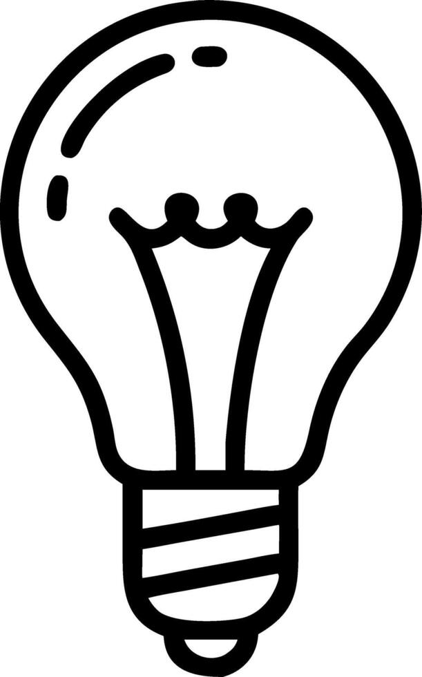 Light bulb outline SVG from side angle denoting ideas innovation and inspiration perfect for presentations and creative projects vector