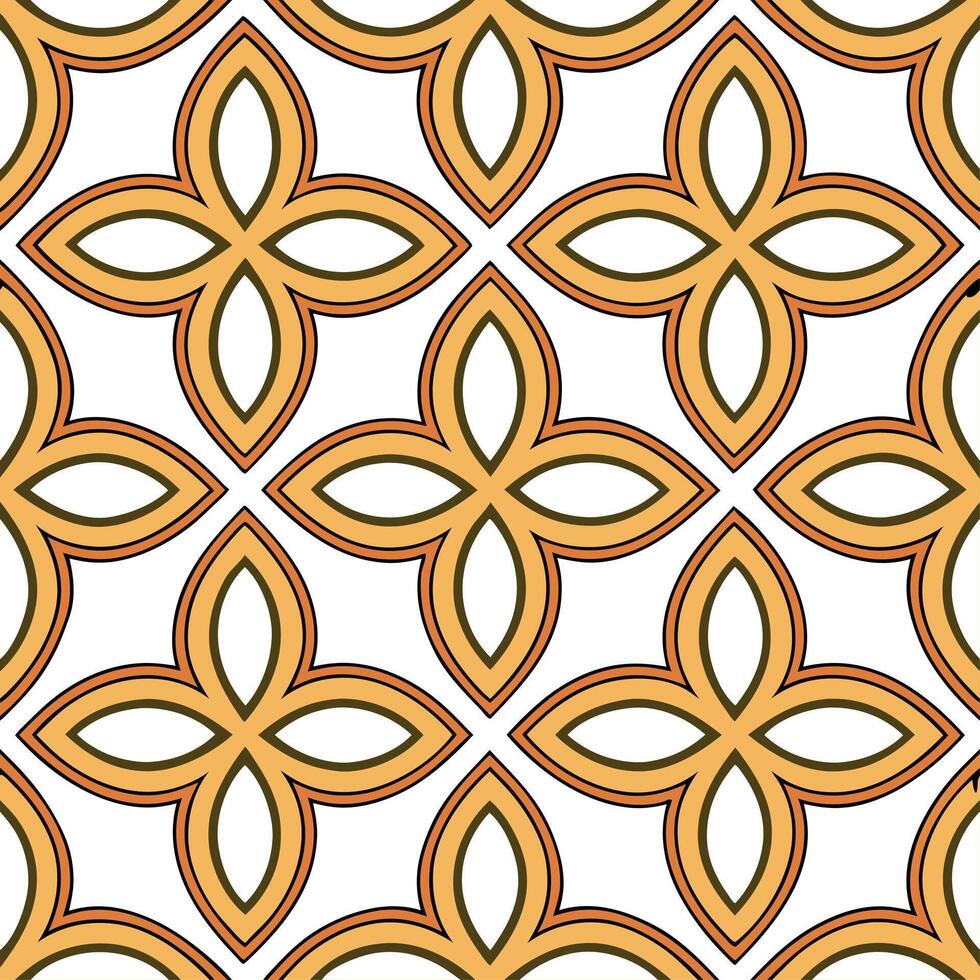 Local folklore tales and mythical creatures seamless tile pattern with vibrant and earthy tones vector