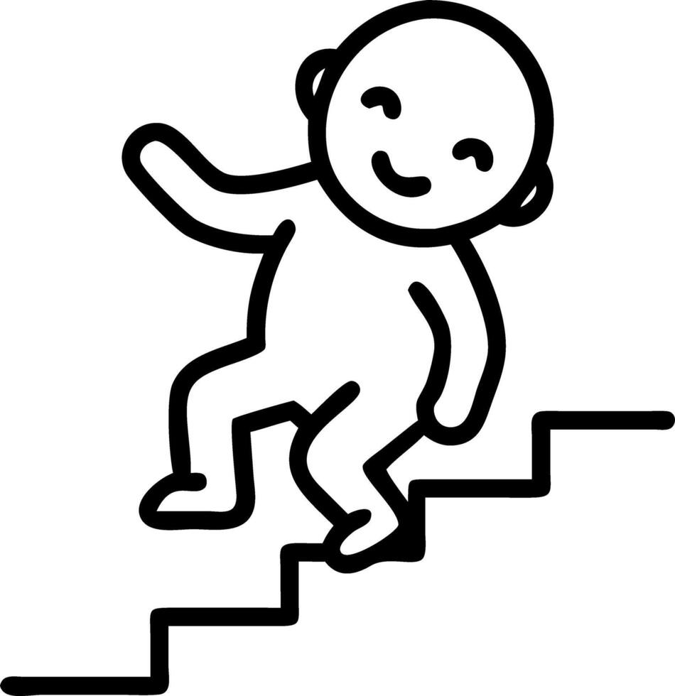 little toddler children with first walk step with stairs at home small baby person are happy to play and learn crawling with family infant boy having fun childhood care vector