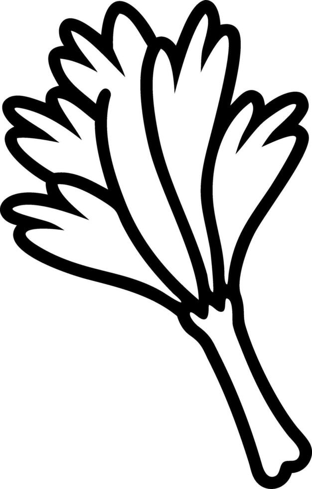 Kikuna chrysanthemum greens clipart watercolor illustration hand drawn white background perfect for nursery art vector