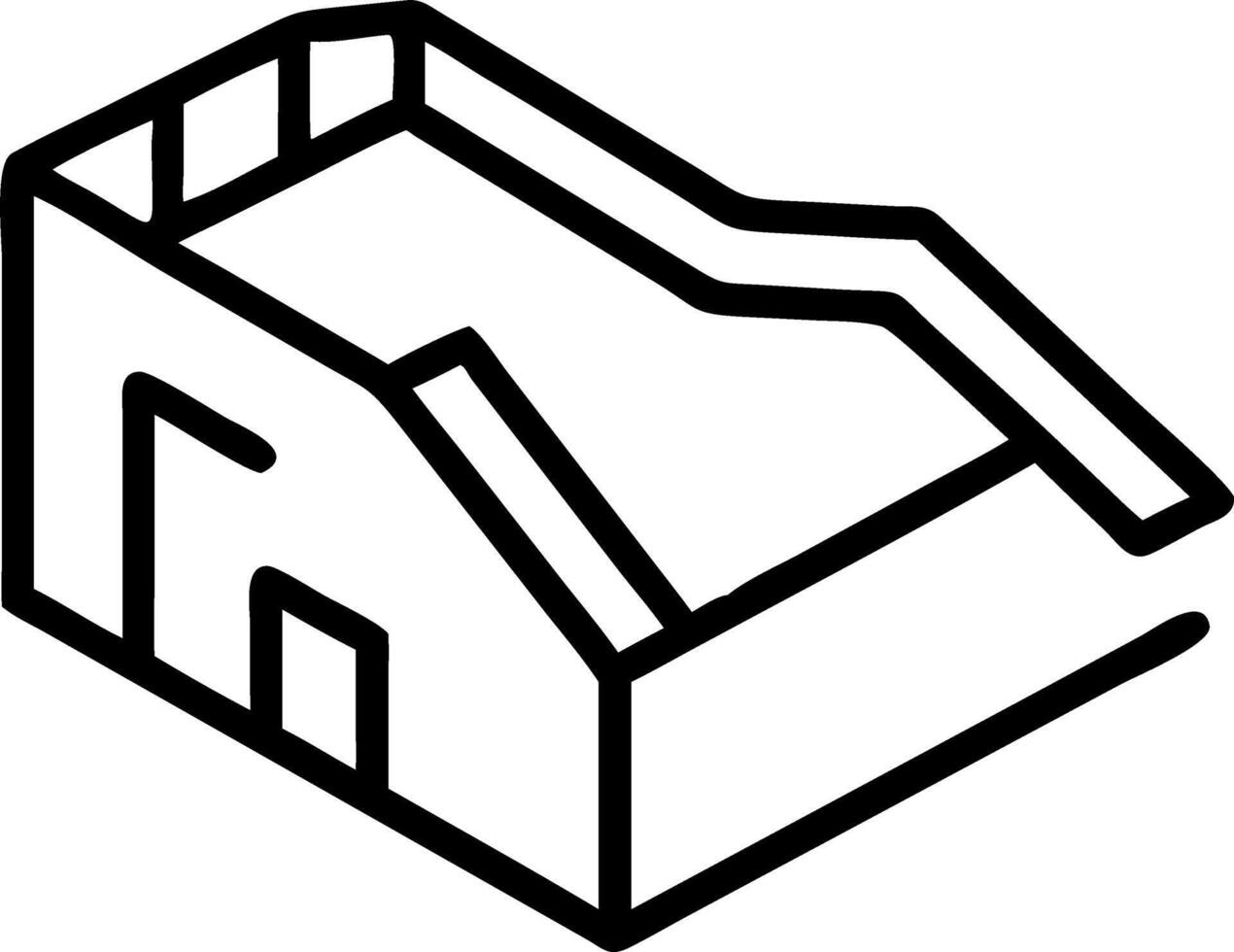 Isometric school building with playground illustration showcasing educational environment and recreational areas perfect for educational materials and presentations vector