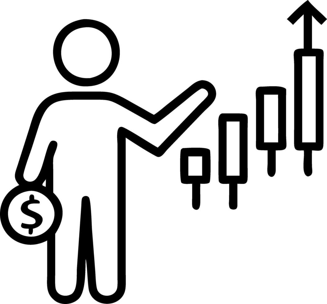 Investment and finance concept businessman holding virtual trading graph and blurred coins on hand stock market profits and business growth Set 2 vector