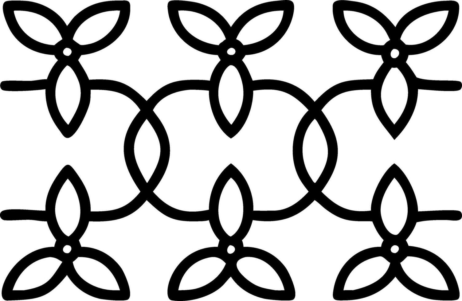 Industrial magnolia seamless tile pattern with bold lines and metallic accents on white background ideal for modern lofts Set 4 vector