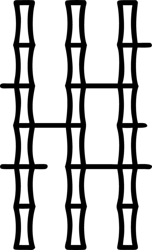 Industrial bamboo leaves seamless tile pattern with bold lines and metallic accents on white background ideal for modern lofts Set 3 vector