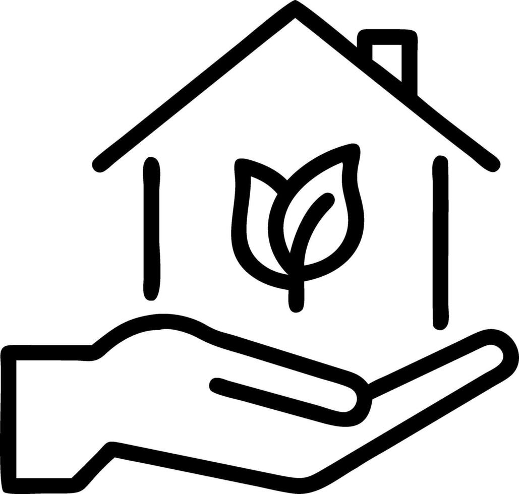 Illustration of energy efficient house with rating class concept eco home renovation to save costs low consumption ecological design and hand holding green building symbolizing sus Set 2 vector