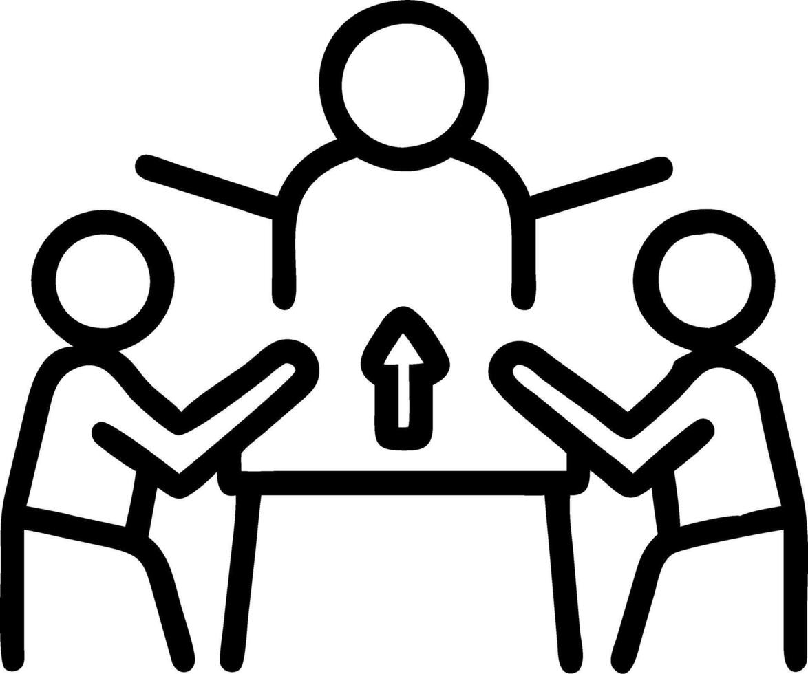 Illustration of to Christian family group holding hands and praying together worshiping with Bible on wooden table symbolizing belief and devotional prayer meeting concept concept to Set 2 vector