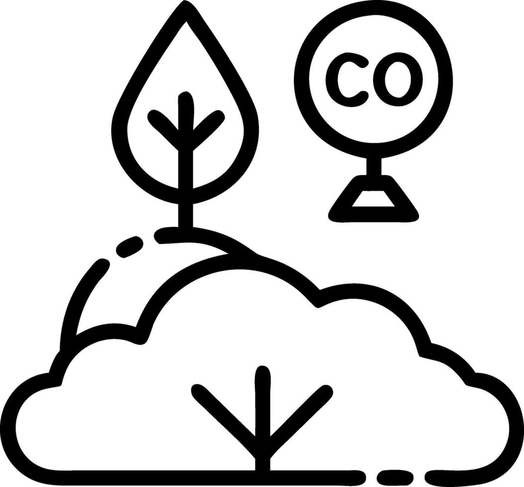 icon reduce CO2 emission concept on the top view of the forest for environmental Sustainable development and green business based on renewable energy limit climate change and globa Set 2 vector