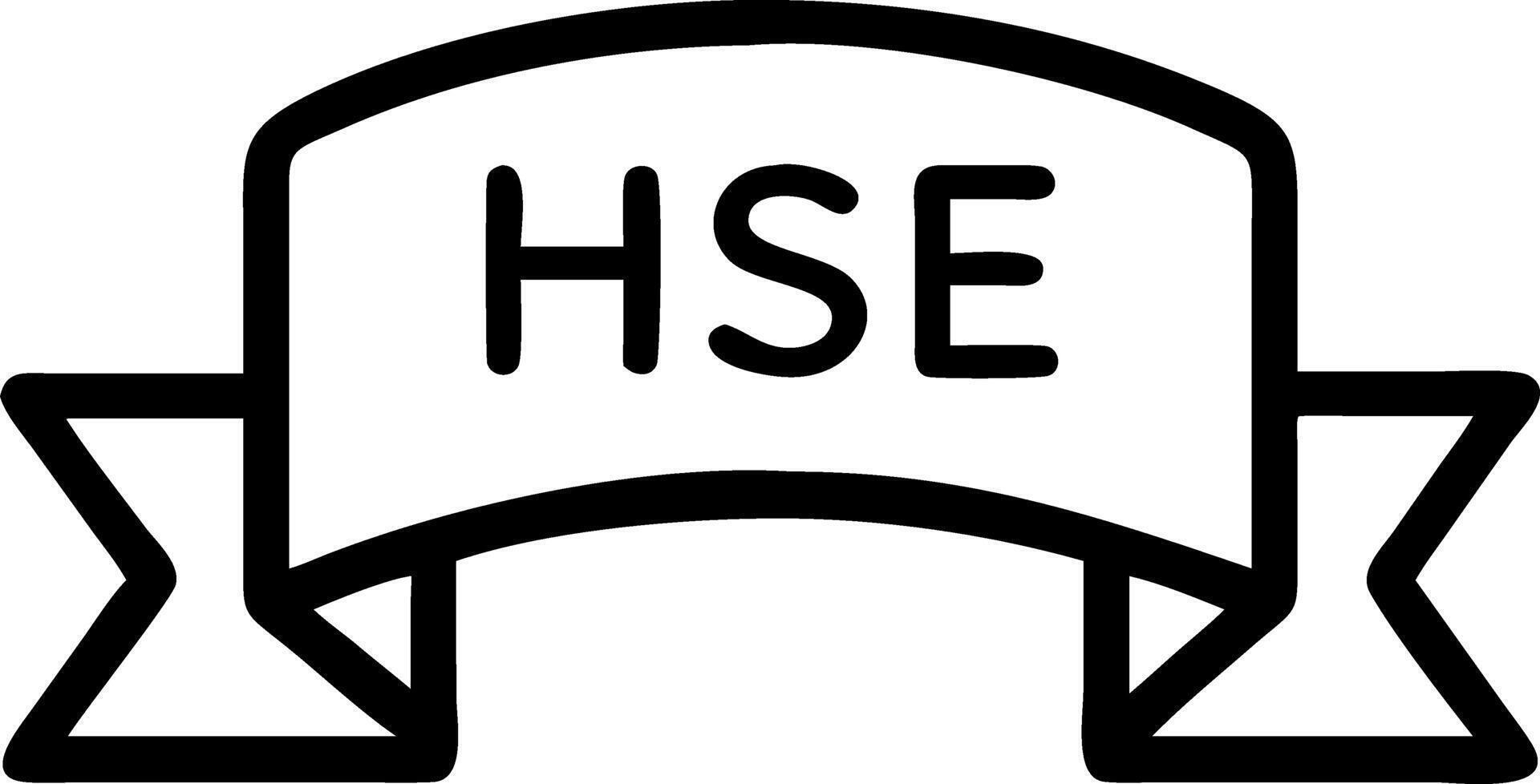 HSE health safety environment acronym banner for business and organization representing standard safe industrial work and health safety environment Set 2 vector