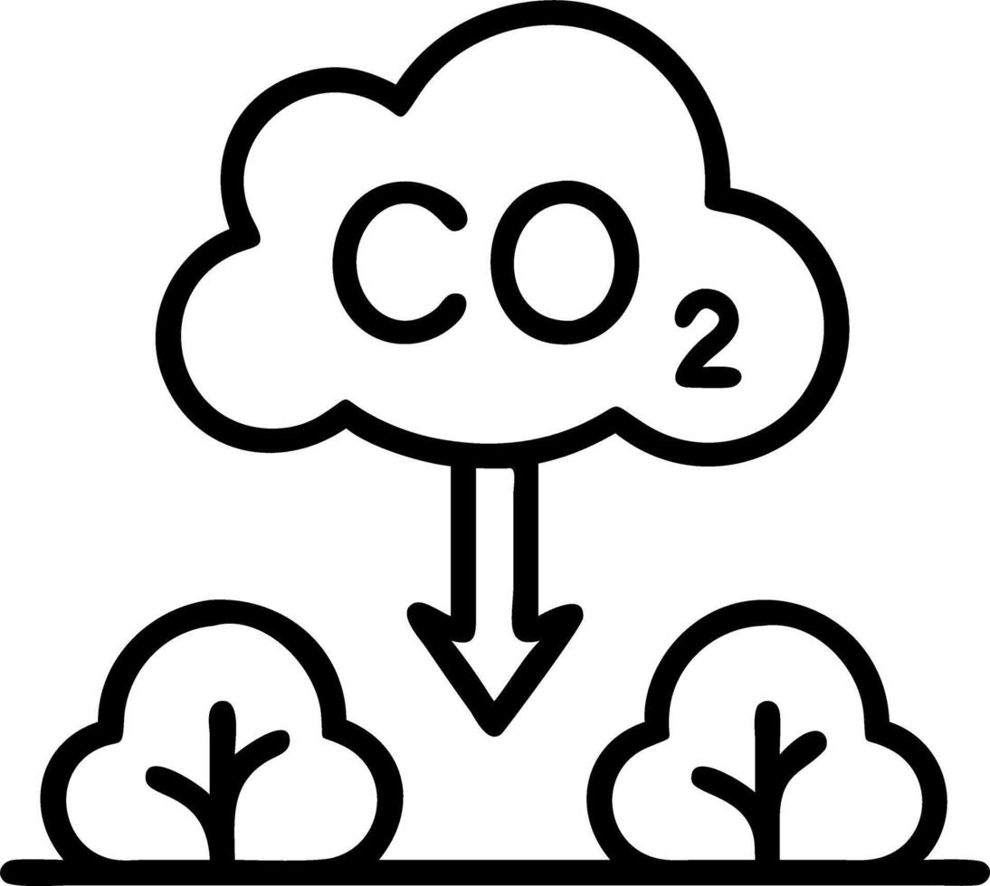 icon reduce CO2 emission concept on the top view of the forest for environmental Sustainable development and green business based on renewable energy limit climate change and globa vector