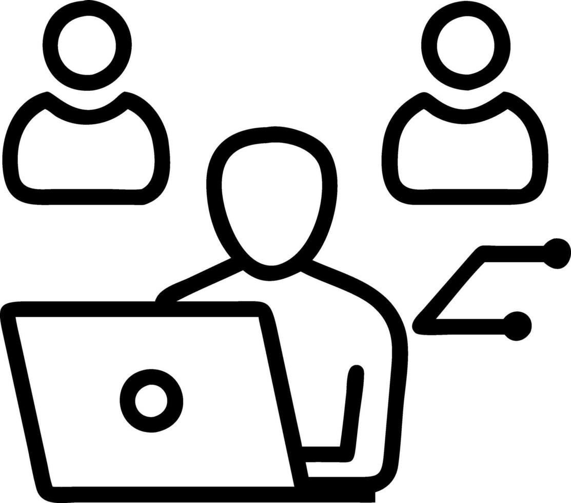 Human Resources management HR manager laptop HR icons recruitment process efficient sustainable business success team building vector