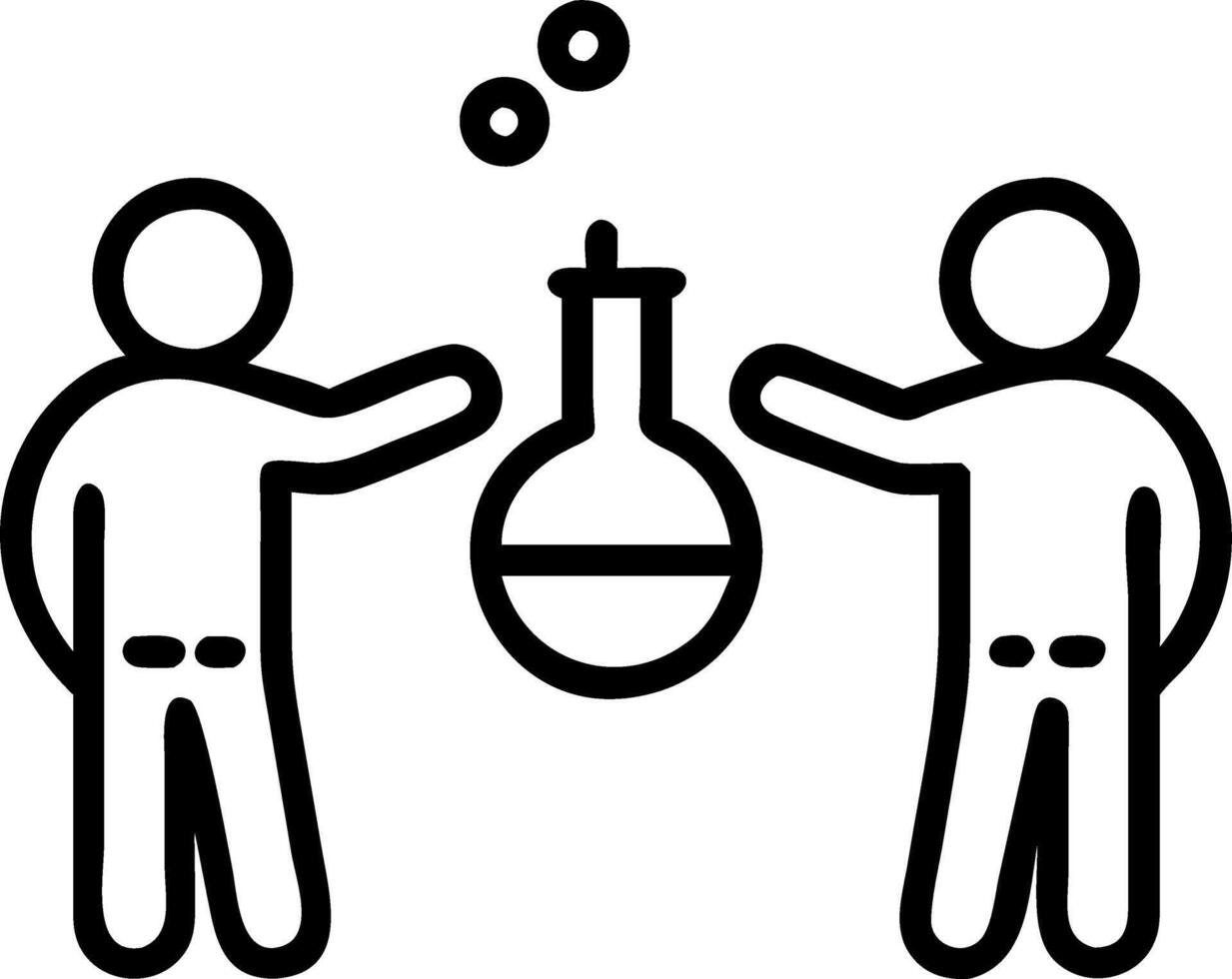 Healthcare researchers conducting medical science laboratory experiments using advanced chemistry and medical technology for hospital based research and innovation Set 2 vector
